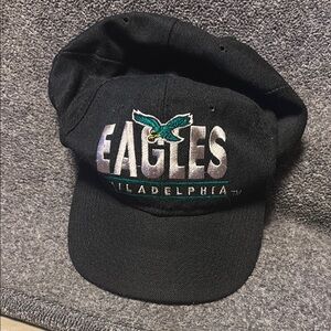 Vintage Philadelphia Eagles Snapback Hat Youngan Split Bar Plain Logo 1990’s